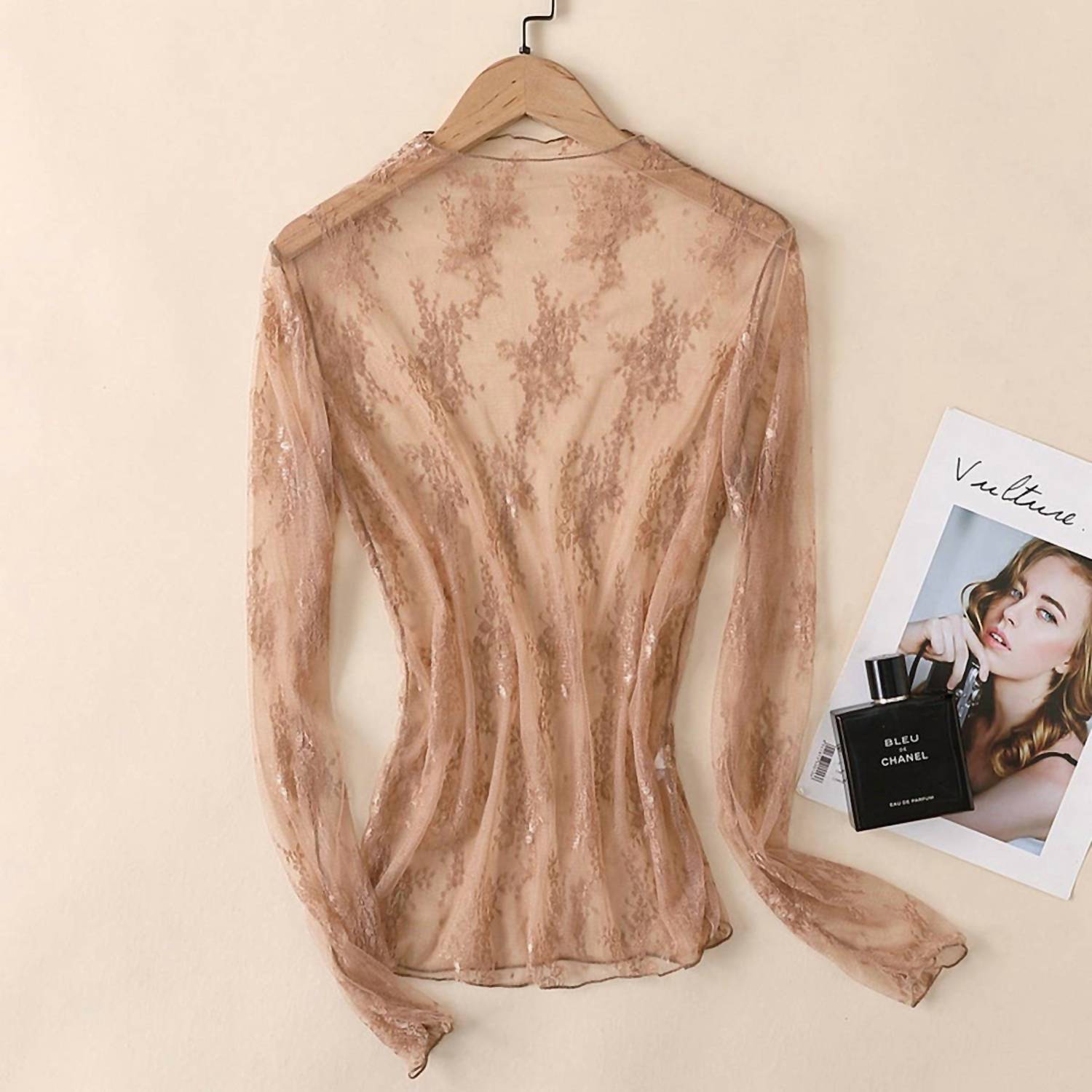 Accity - Women's Sexy Mesh Blouse
