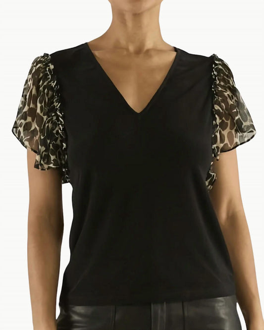 Ramy Brook - Lysette V-neck Flutter Sleeve Top