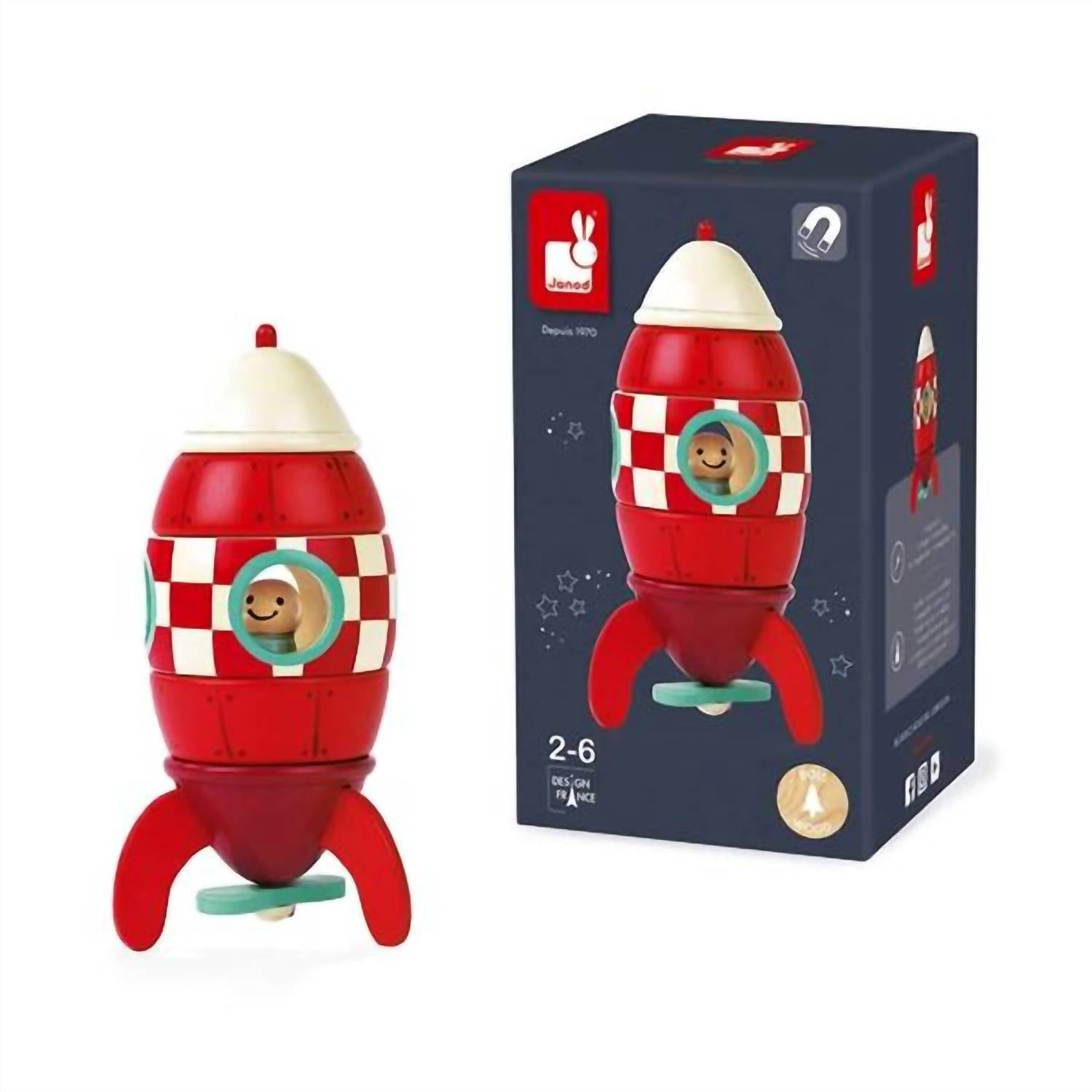 Janod - Small Magnetic Rocket Toy