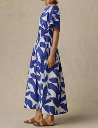 Faherty - Coastal Poplin Elia Smocked Dress