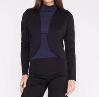 RIPLEY RADER Ponte Knit Bolero Top in black - women's jacket