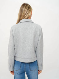 SIX/FIFTY Katrina Herringbone Jacket in grey 1 - women's jacket - detail view
