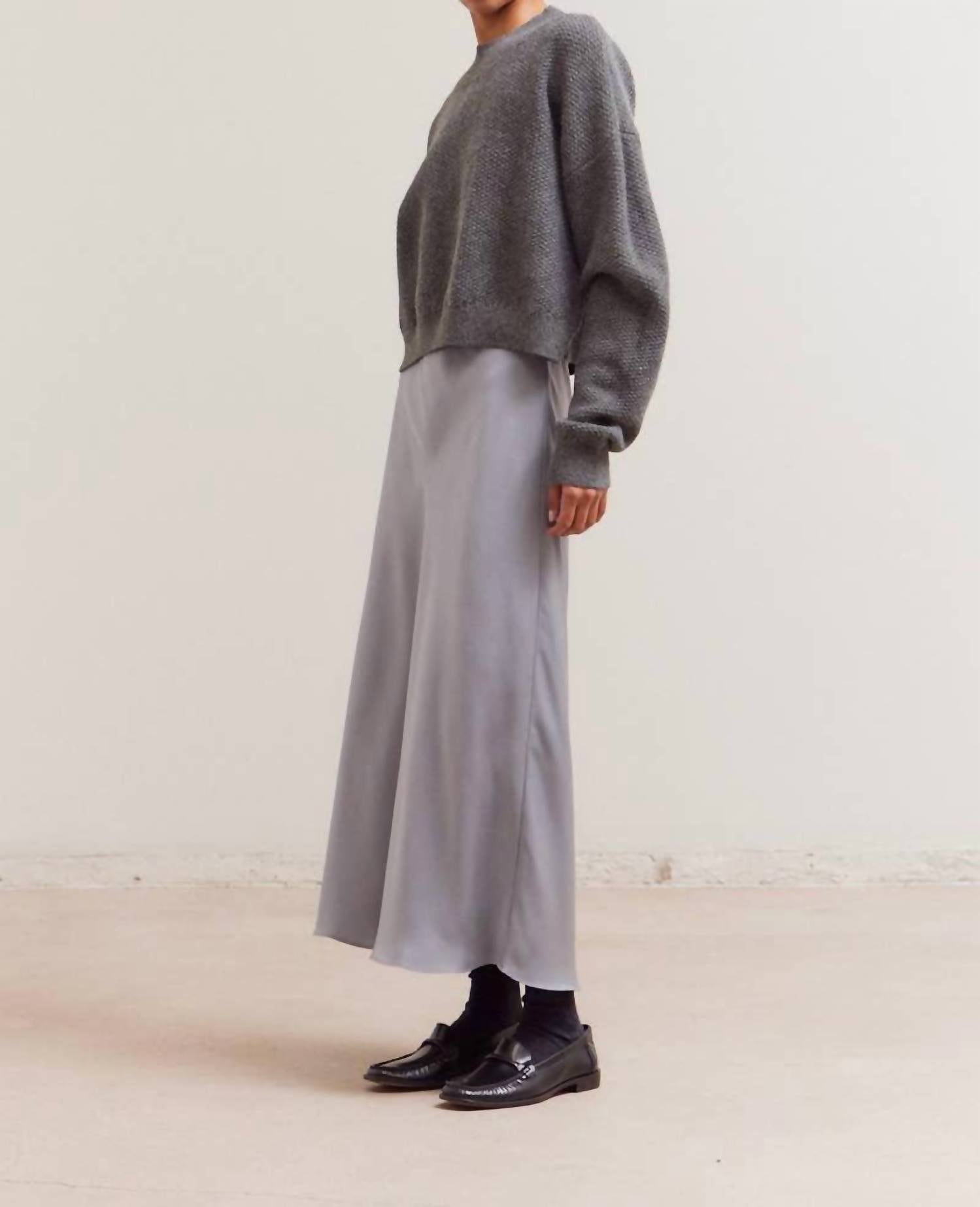 Grade & Gather - Cropped Knit Crewneck Top