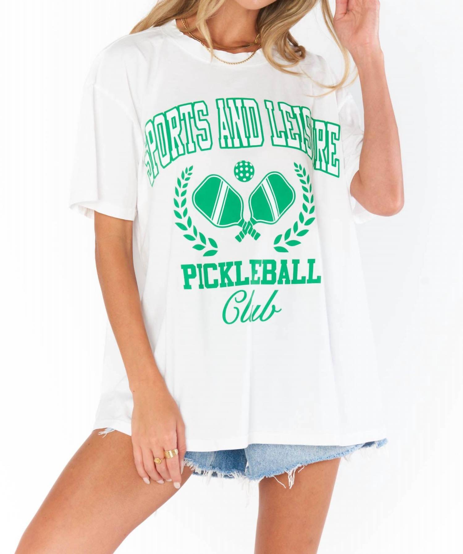 Show Me Your Mumu Pickleball Club Graphic Airport Tee in white - women's t-shirt - view 4