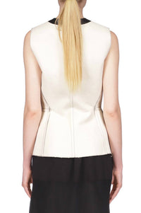 Marina Moscone - Waisted Gilet Zip Top
