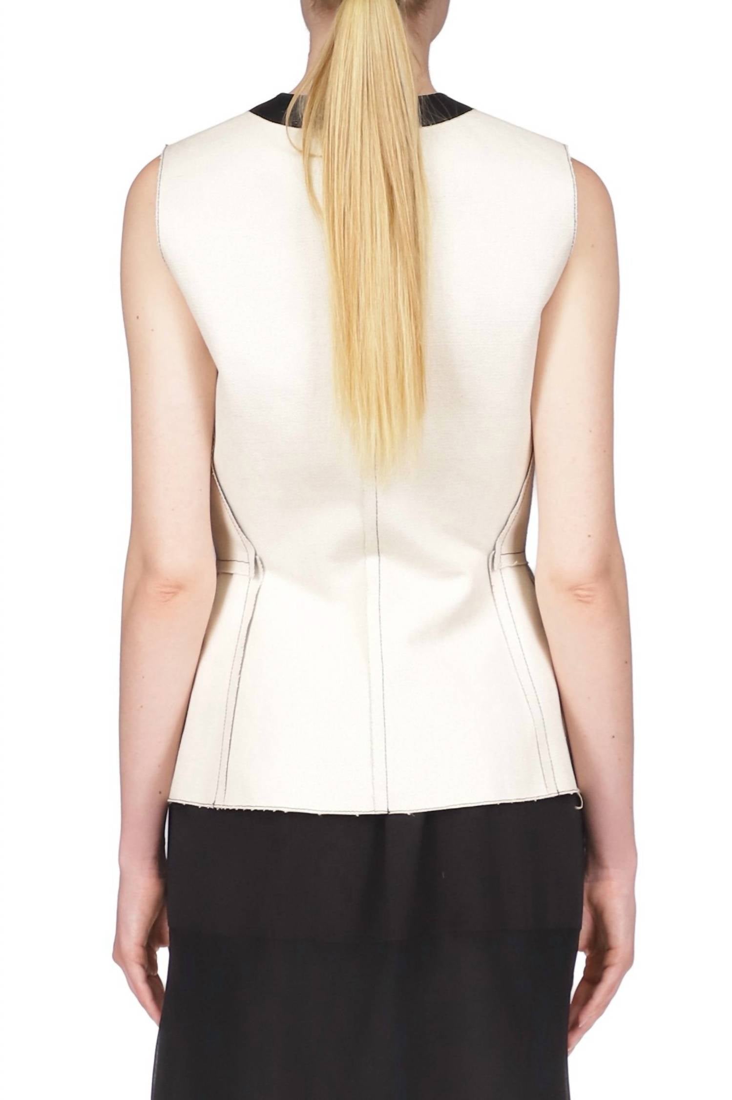 Marina Moscone - Waisted Gilet Zip Top