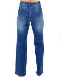 Grace And Lace - Wide Leg Waist Shaper Denim Jeans