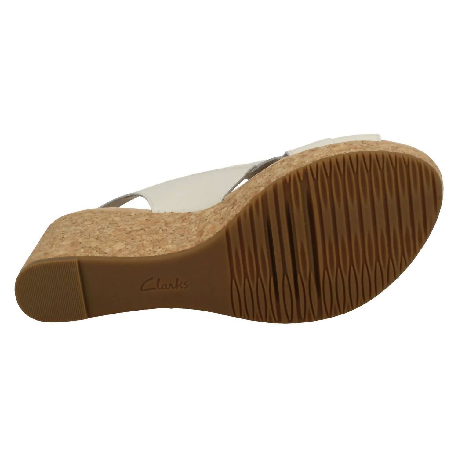 Clarks Women's Annadel Wedge Sandal in white - women's shoe - view 5