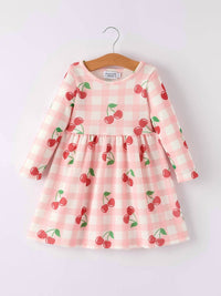 Rylee Faith Designs - Girls Cherry Long Sleeve Dress