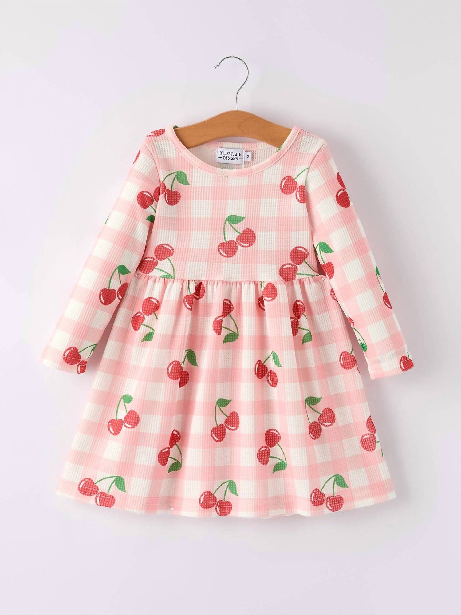 Rylee Faith Designs - Girls Cherry Long Sleeve Dress