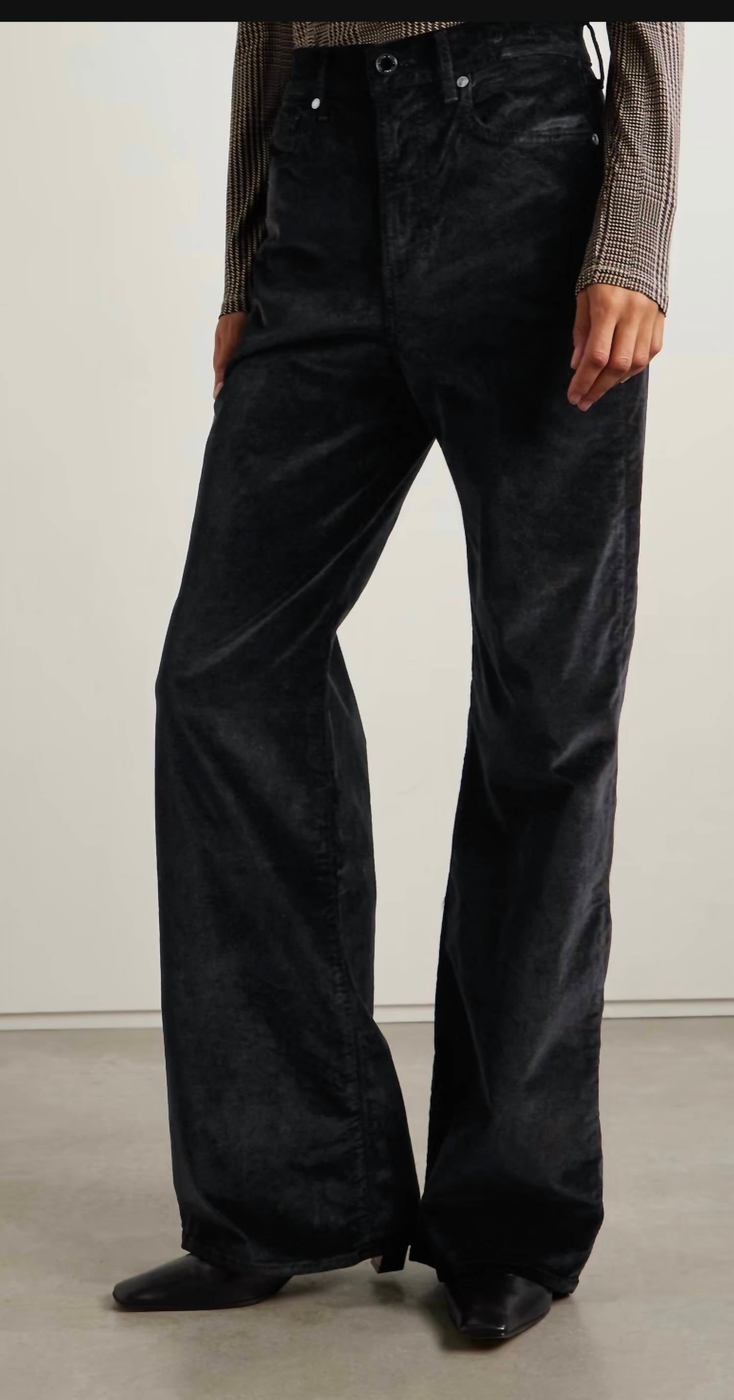 Veronica Beard - High Rise Wide Leg Velvet Pants