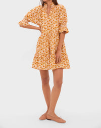 Hyacinth House Floral Mini Dress in burnt orange floral - women's dress - view 4