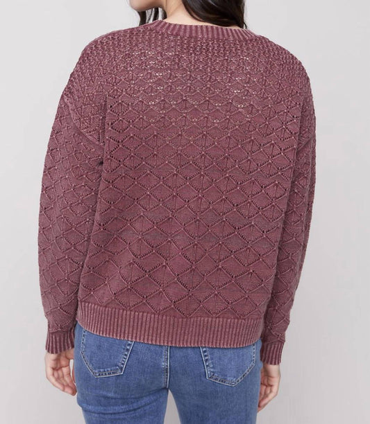 Charlie B - Pointelle Crew Neck Sweater