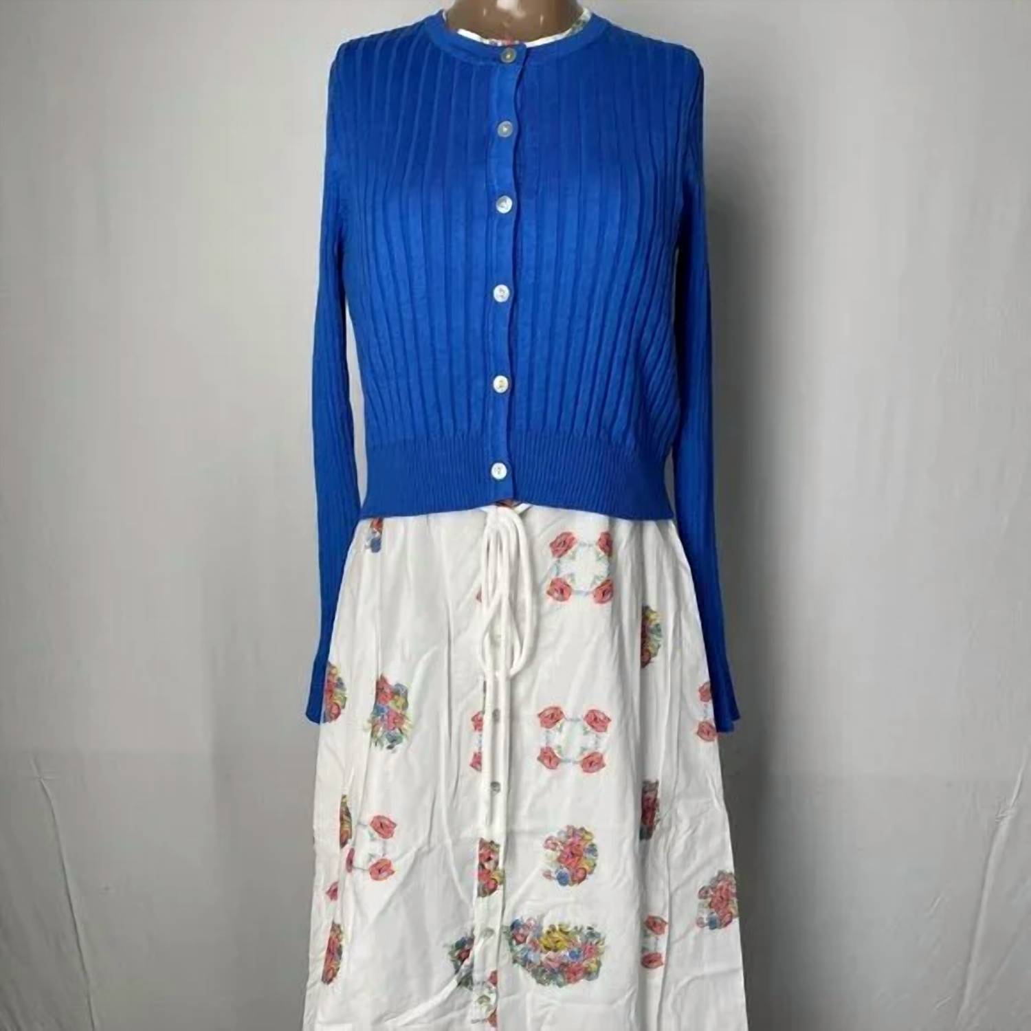 La'/Simona - Women’s Floral Maxi Dress & Cardigan Set