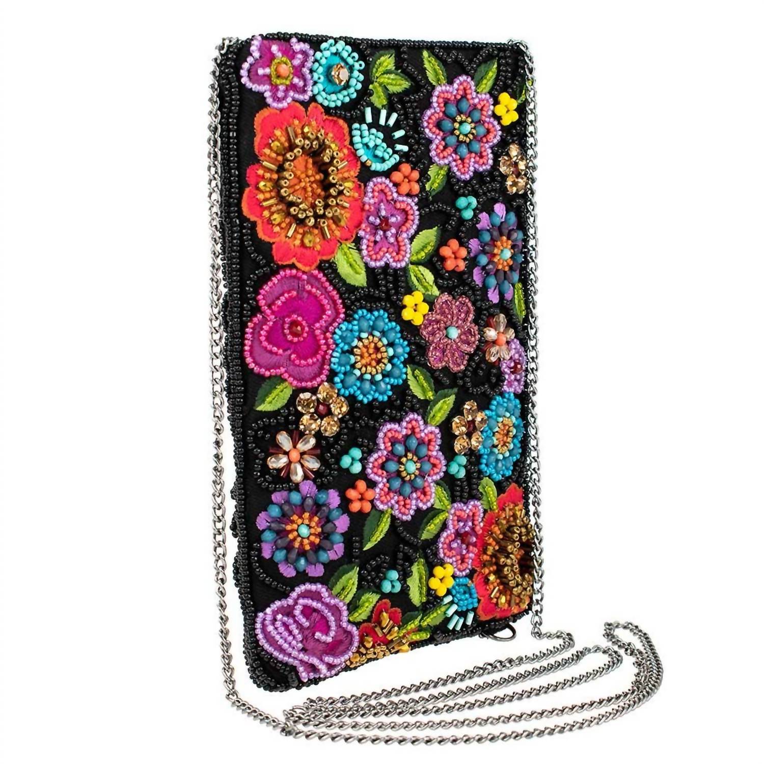 Mary Frances - Women's So Sweet Beaded Floral Crossbody Phone Bag