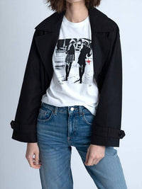 CPress Studio Tis The Season Mushie Tee in worn white - women's t-shirt - alternate view