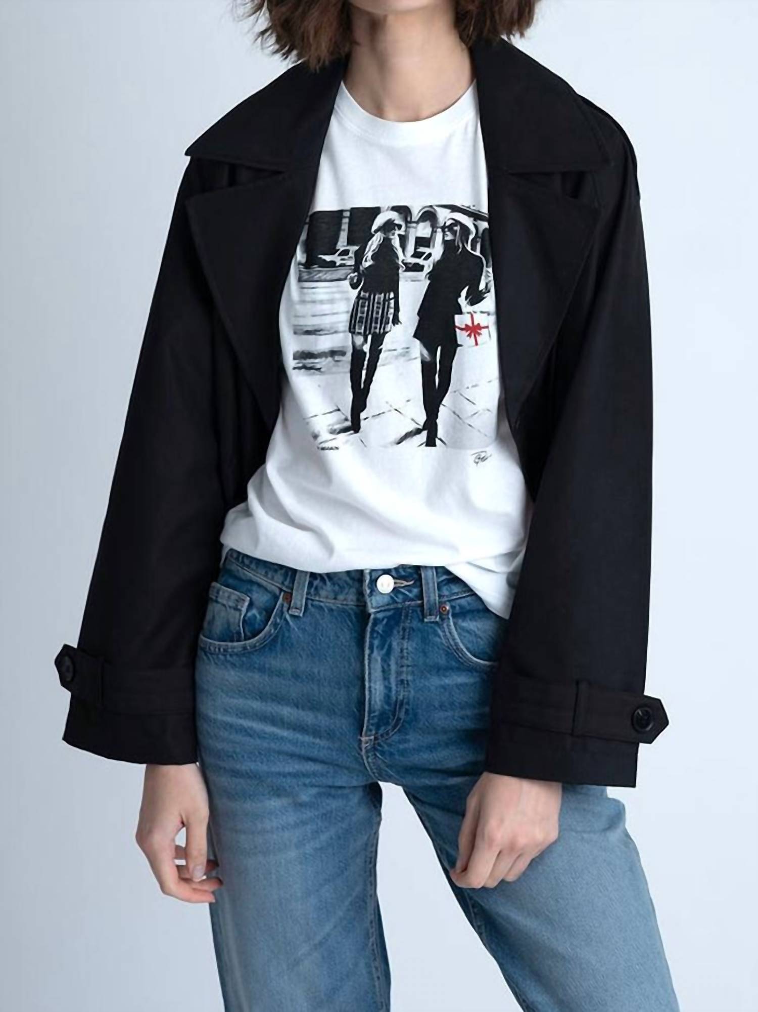 CPress Studio Tis The Season Mushie Tee in worn white - women's t-shirt - alternate view