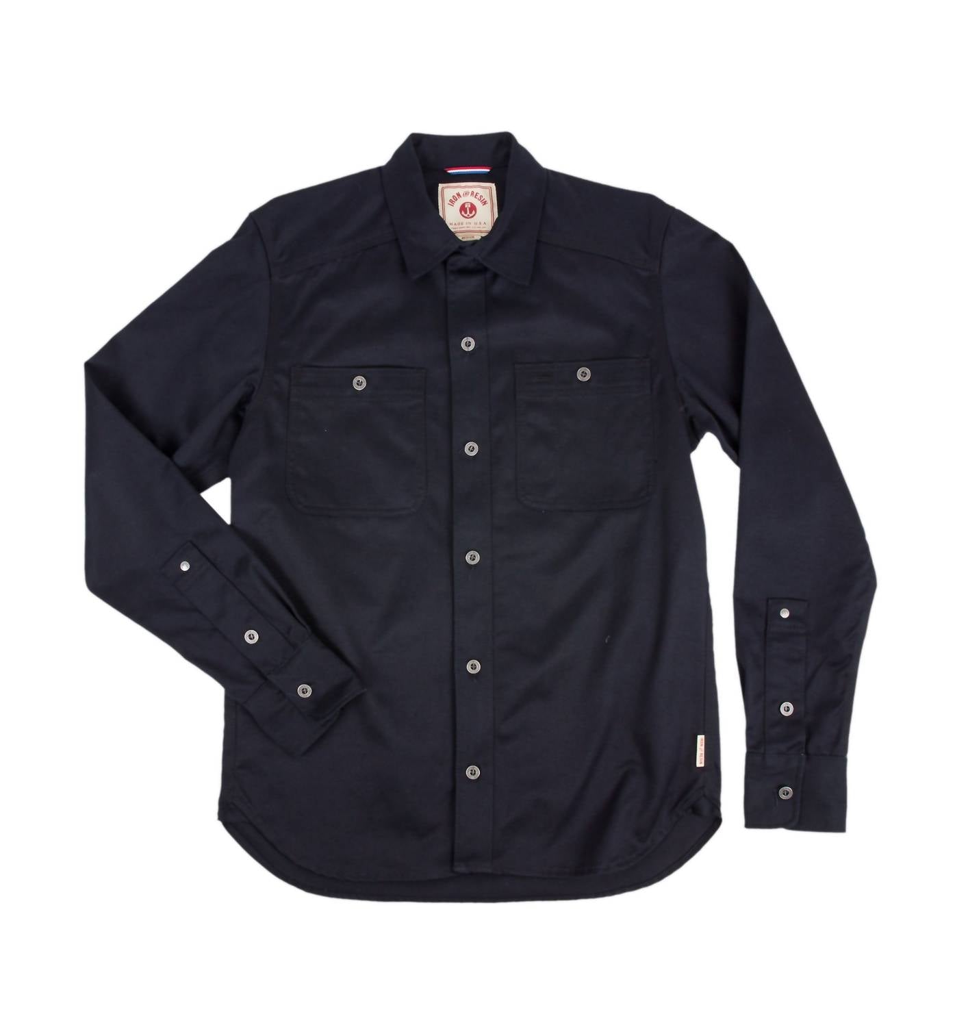 Iron & Resin Men's Workshop Shirt in navy - men's shirt