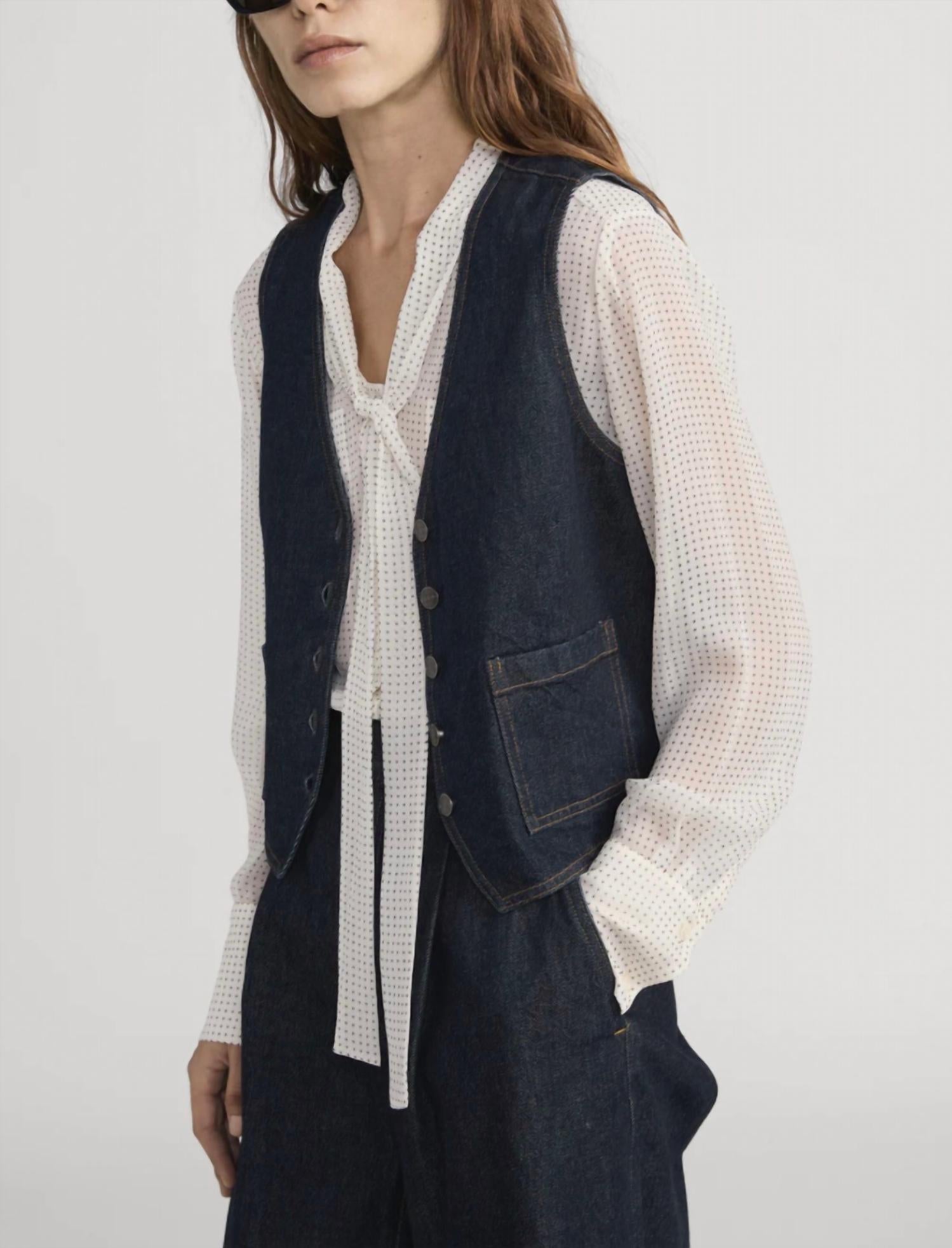 Frame - Denim Button Closure Jacket Vest