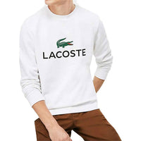 Lacoste - Men's Long Sleeve Graphic Croc Brushed Fleece Jersey Sweatshirt
