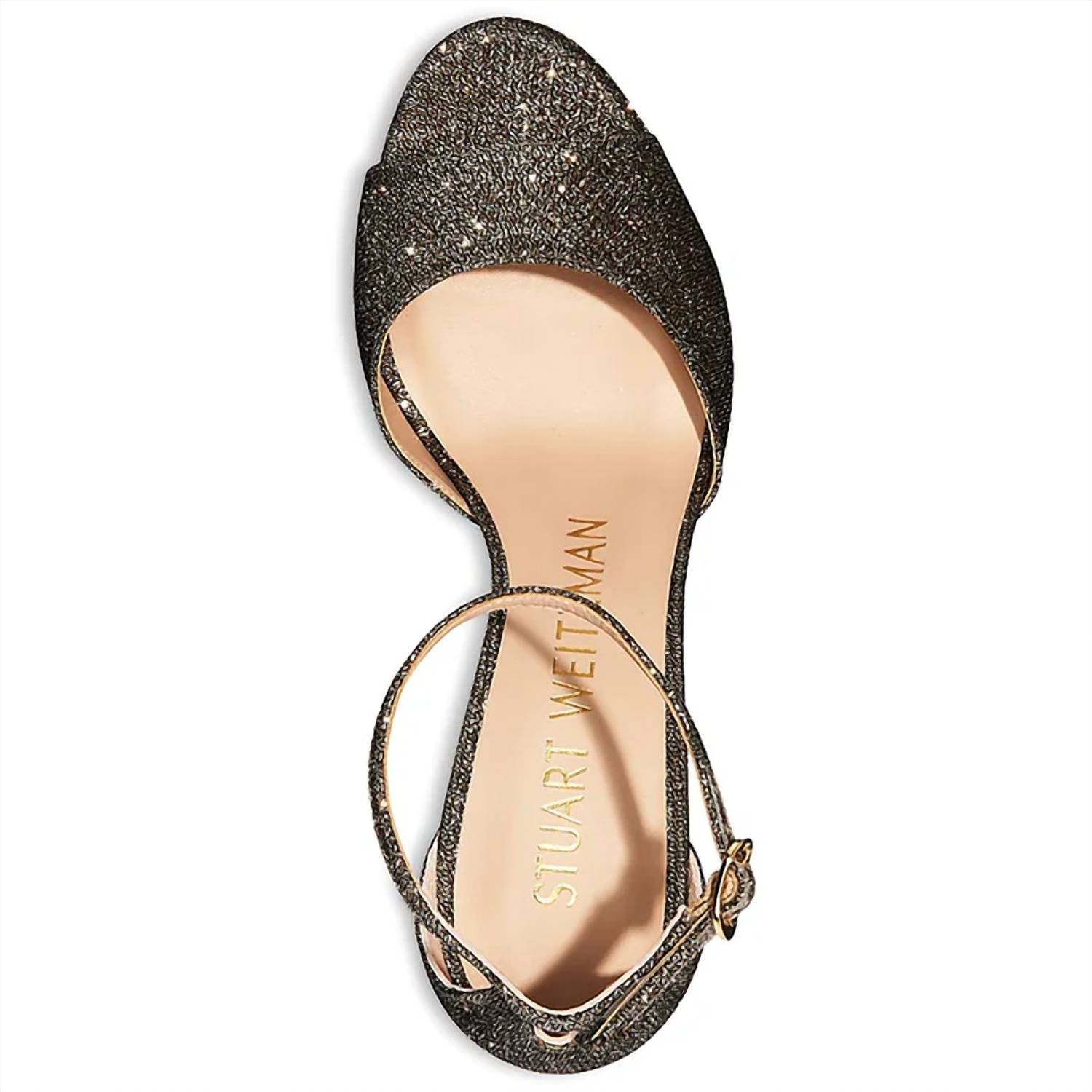 Stuart Weitzman - DISCO ANKLE STRAP PLATFORM SANDALS IN NEW PYRITE