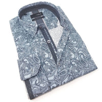 Eight X - Sketch Paisley Button Down Shirt With Trim