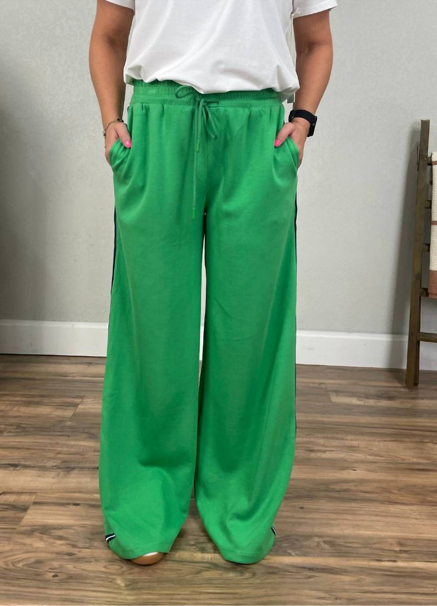 Umgee - Wide Leg Track Pants