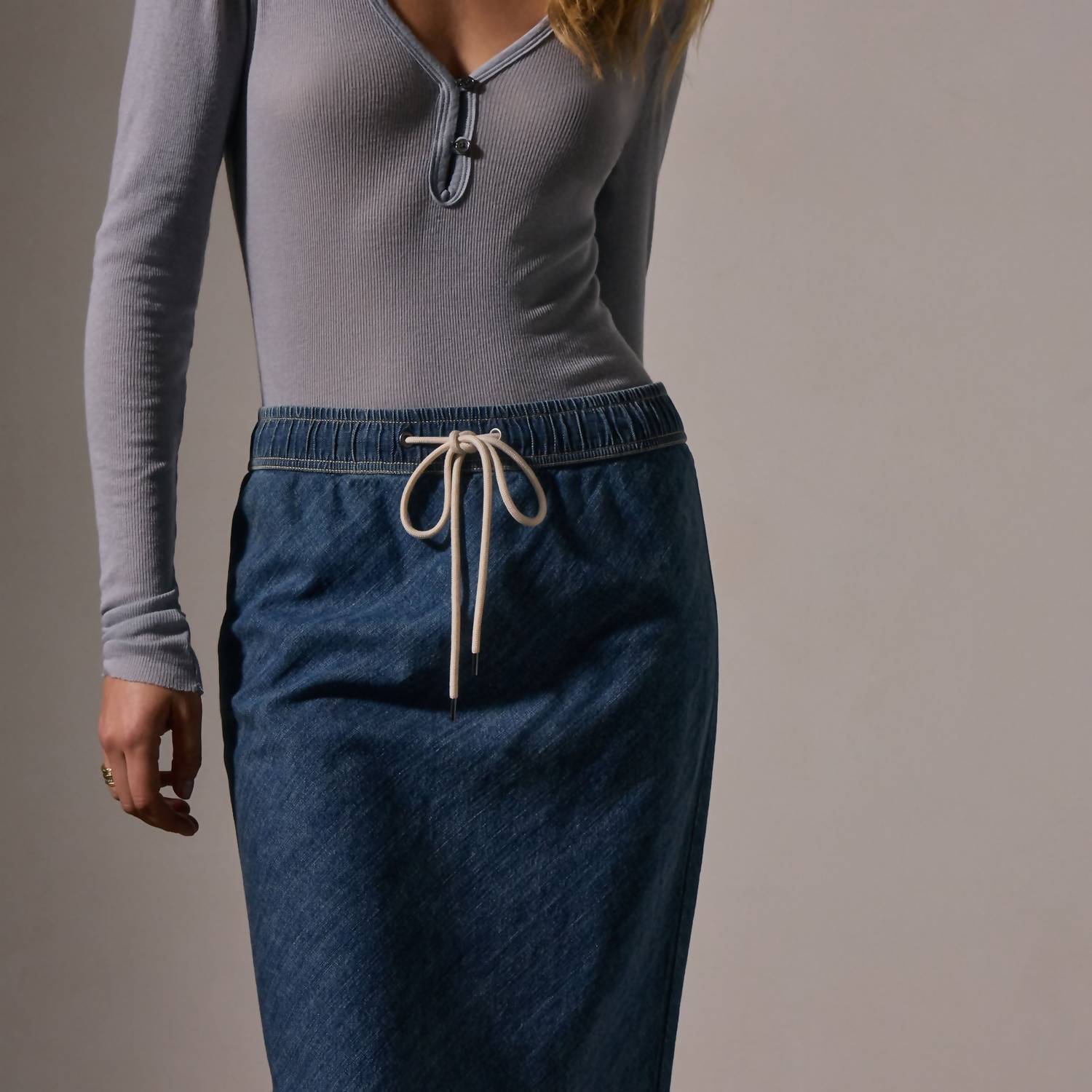 James Perse - High Low Denim Skirt