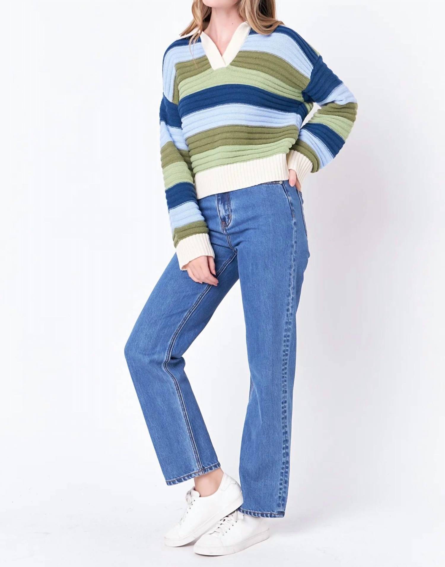 English Factory - Stevie Striped Sweater