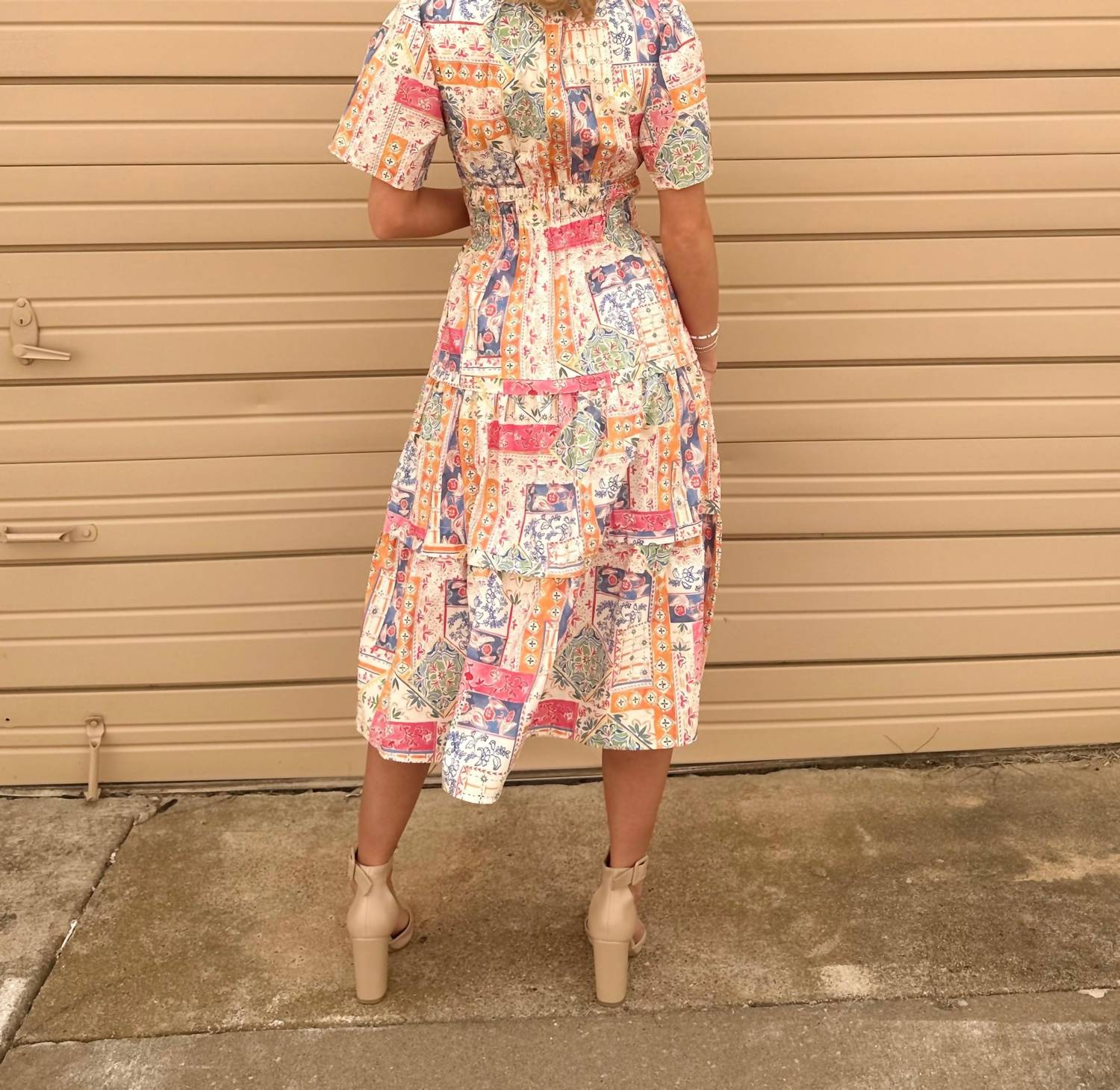 Aureum - Lucia Cotton Poplin Pintuck Midi Dress