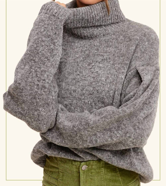 Cozy Co. - Relaxed Fit Turtleneck Sweater