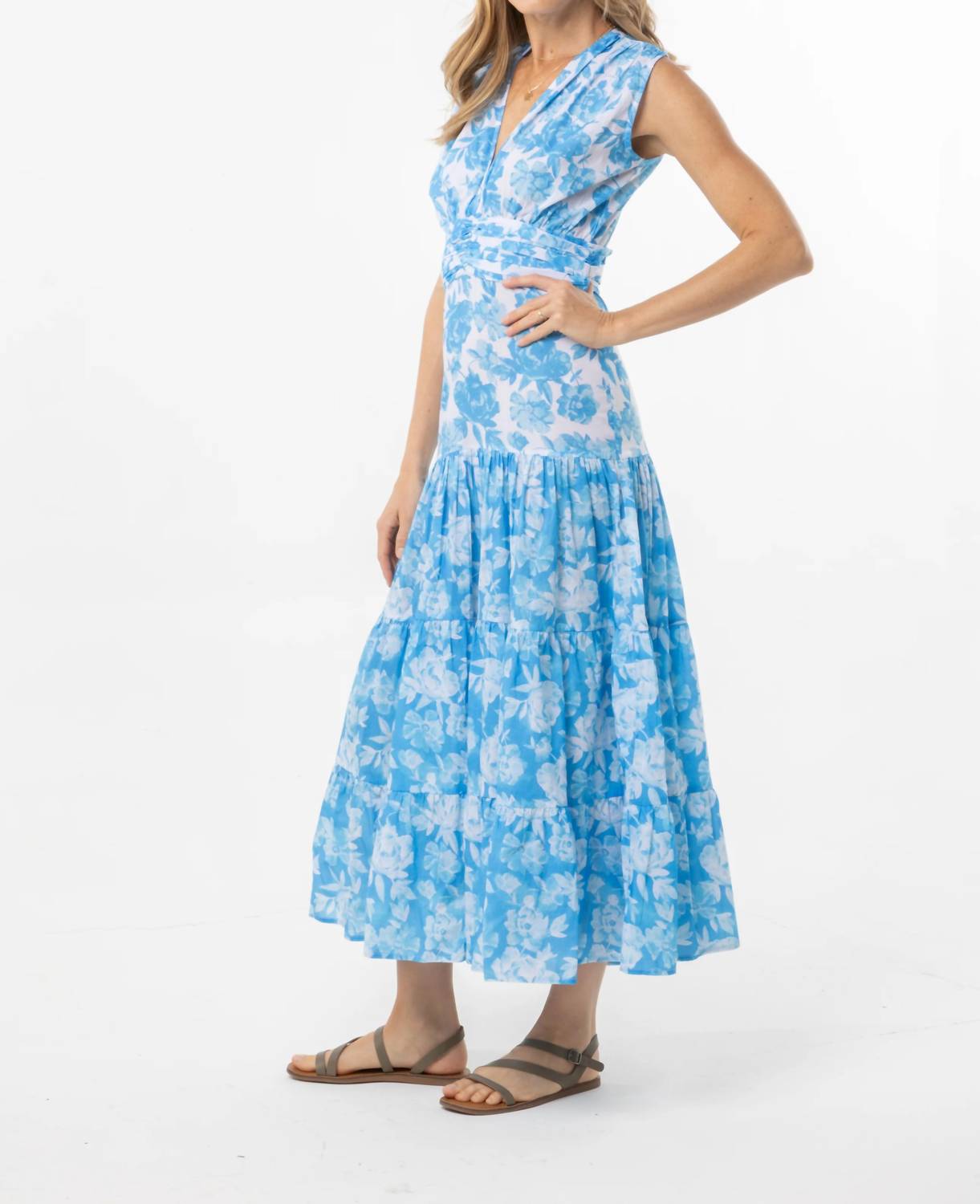 Bindu - Hazel Floral Tiered Midi Dress