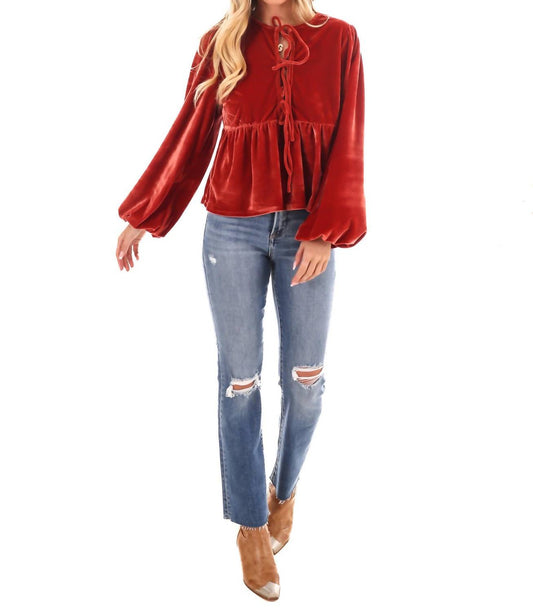 So Me - Forever Festive Velvet Top