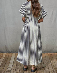 By Together - Striped Buttondown Maxi Shirtdress