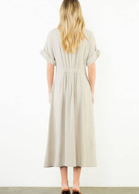 Thml - Short Sleeve Button Down Midi Dress