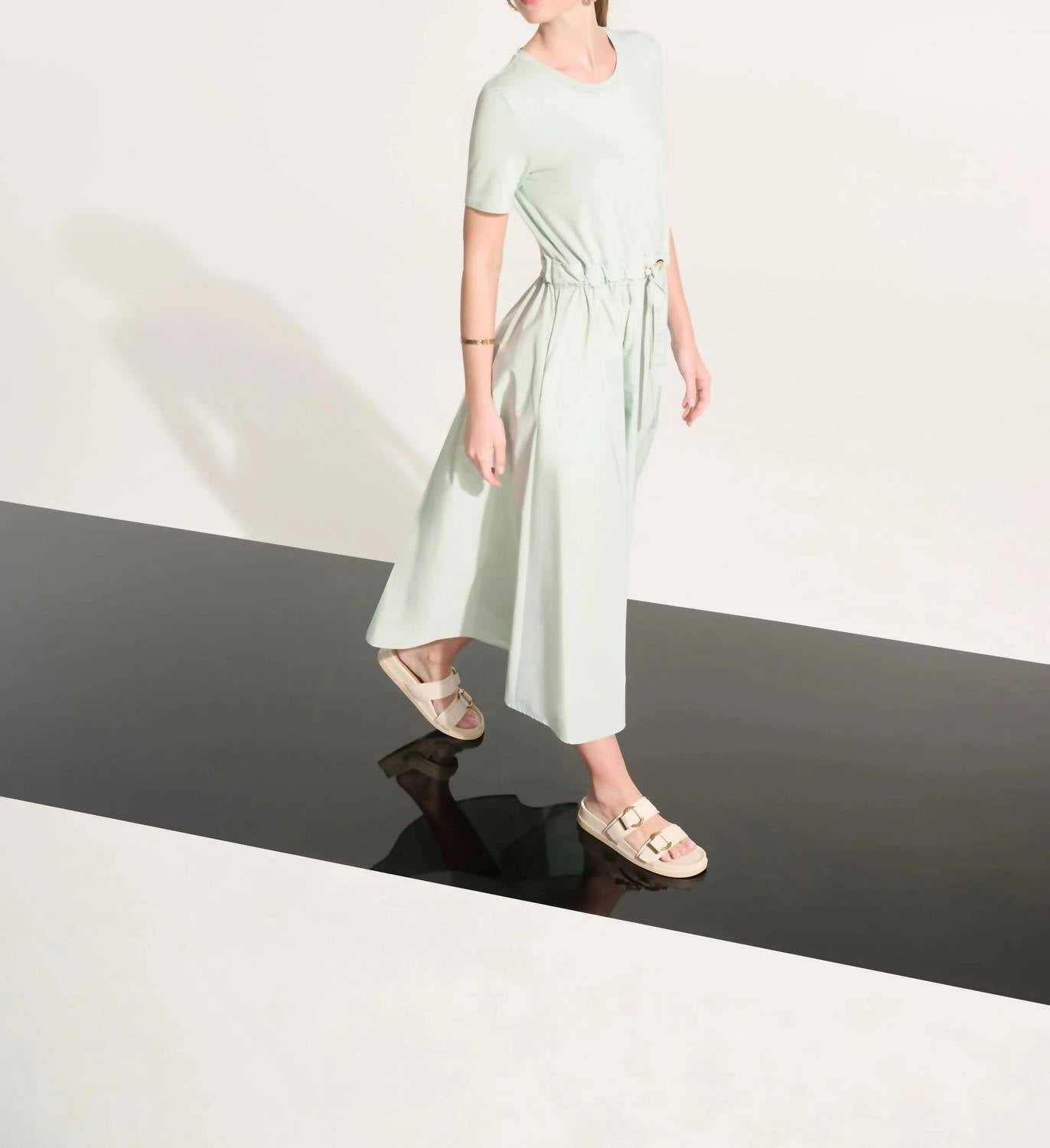 Joseph Ribkoff - Drawstring Waist Maxi Fit & Flare Dress