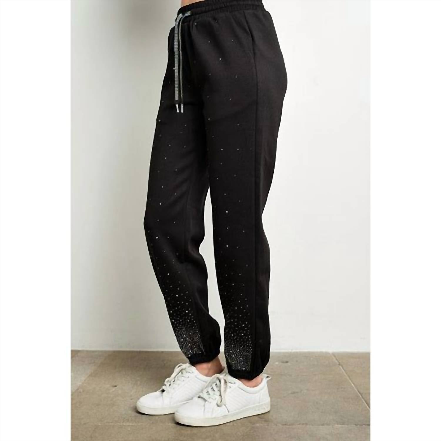 Kiwi - Rhinestone Jogger Sweatpants