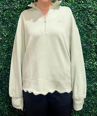 Simply Southern - Pullover Scalloped Edge Top