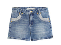 Tractr - Girl's Bow-back Denim Shorts