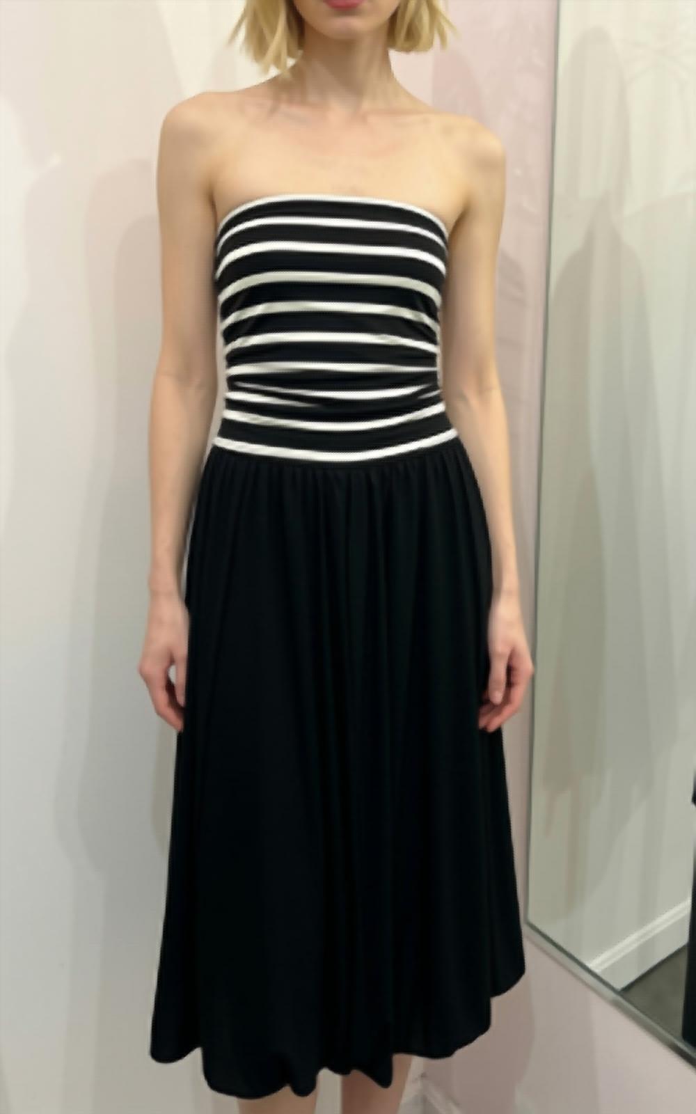 Vava - Striped Strapless Dress