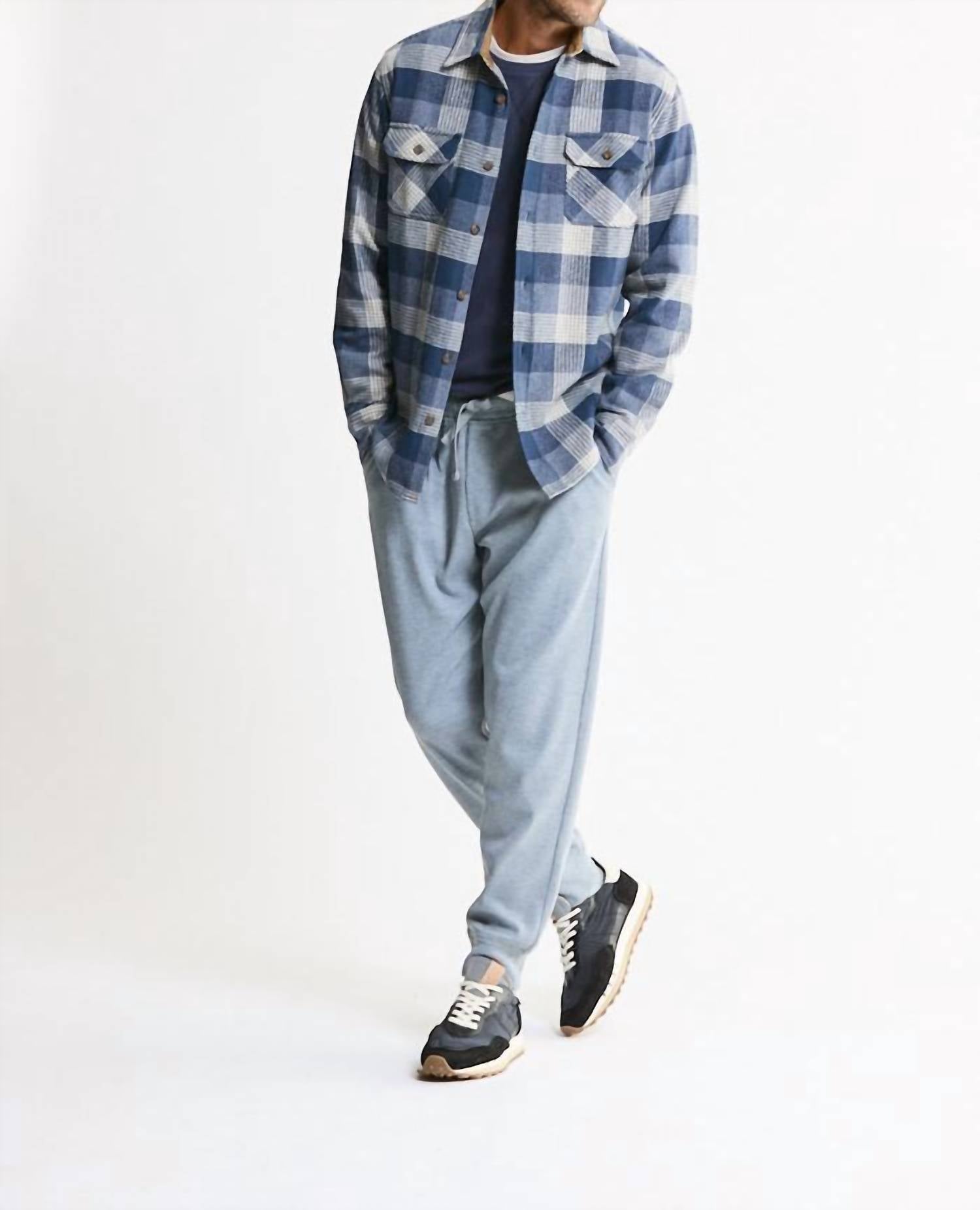 Jachs New York - Heritage Flannel Shirt and Thermal Crewneck Set - 2-Pack