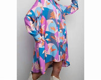 Easel - Button Down Hi Lo Shirt Dress