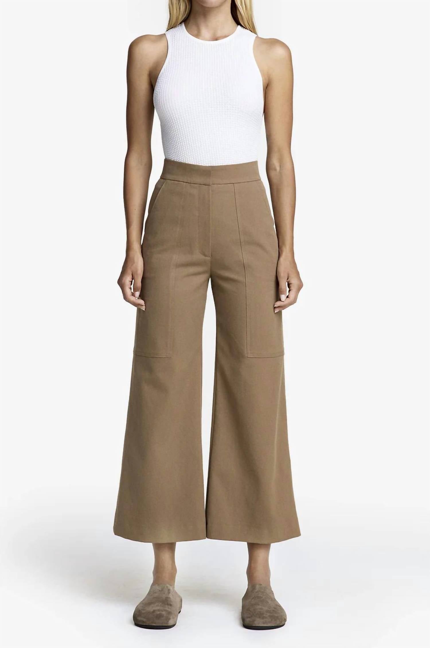 Smythe UTILITY CULOTTE PANTS in burlap - women's pants