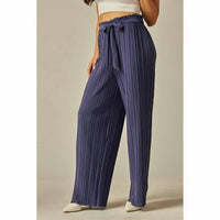 Love Poem - Pleated Belted Palazzo Pants