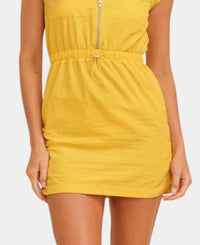 Hausen - Cap Sleeve Zippered Mini Dress