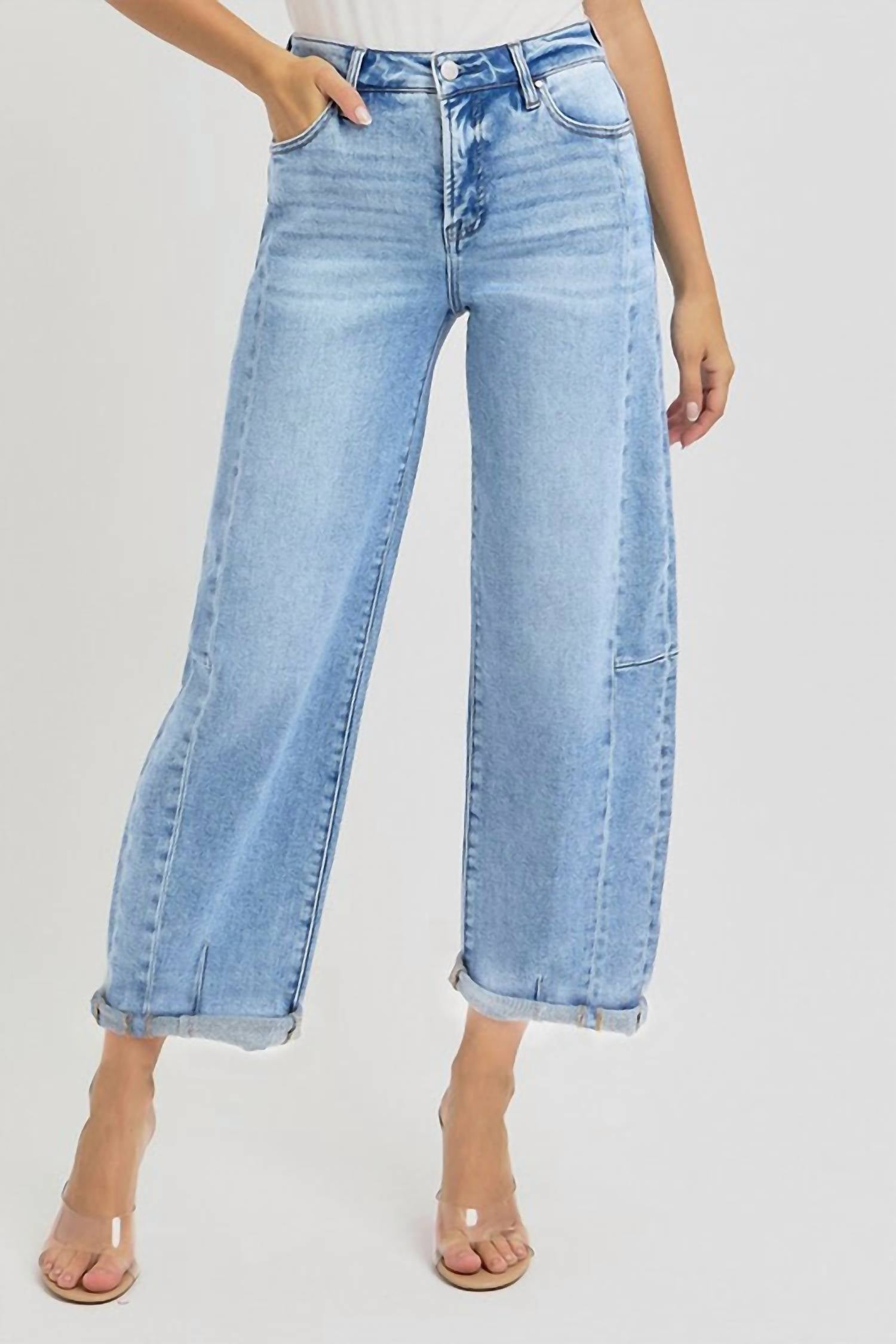 Risen - Kelsey High Rise Barrel Jean