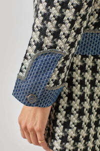 Mystree - C'est Femme Houndstooth Tweed Jacket