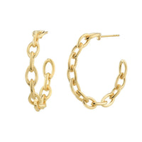 Gold & Honey - Women's Link Hoop Earrings