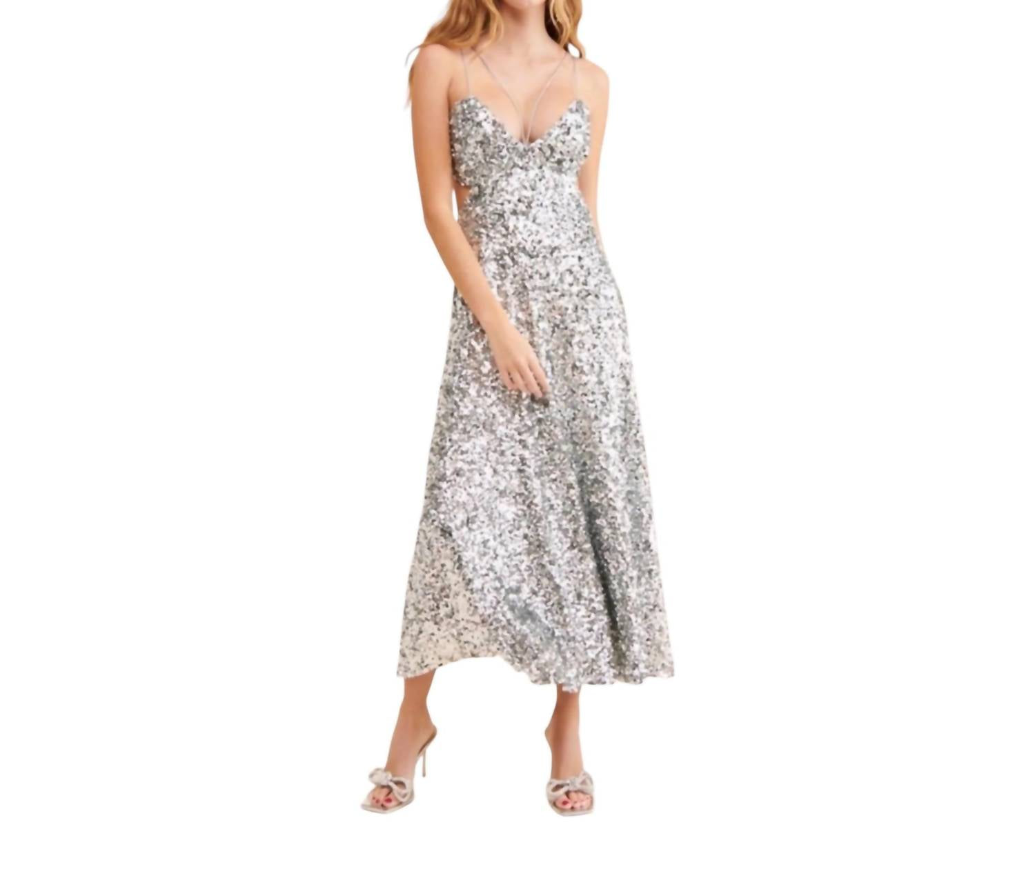 Sachin & Babi - Roux Sequin Cutoutmidi Dress