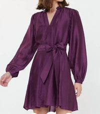 Current Air - Ruffled Collar Split Neck Dress